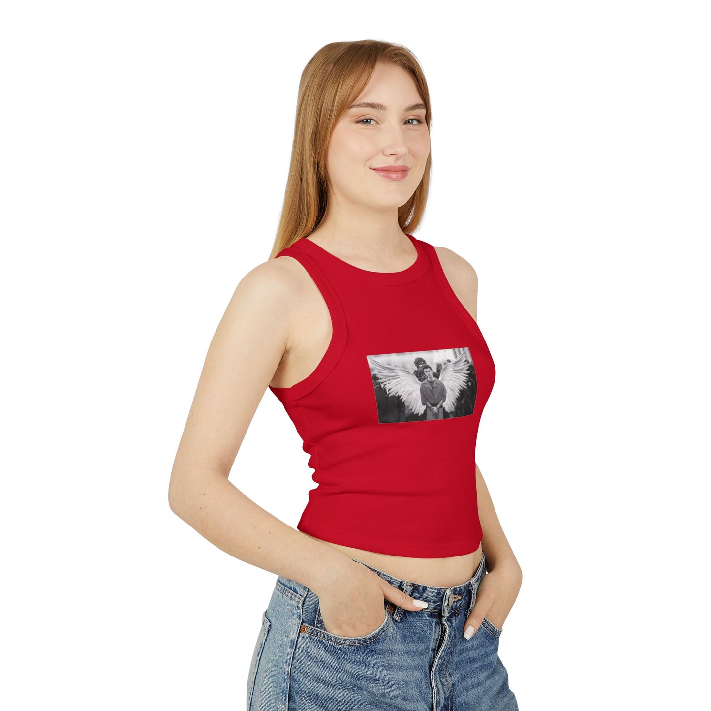 My Vigilante Boo Women's Micro Rib Racer Tank Top | Angel L