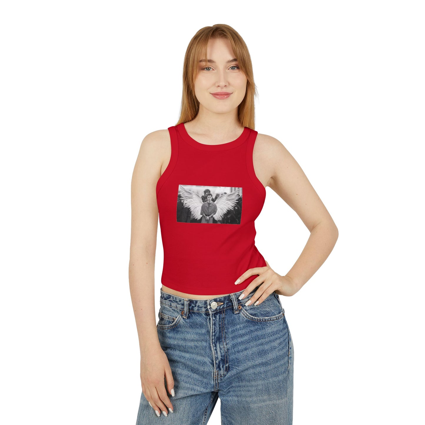 My Vigilante Boo Women's Micro Rib Racer Tank Top | Angel L