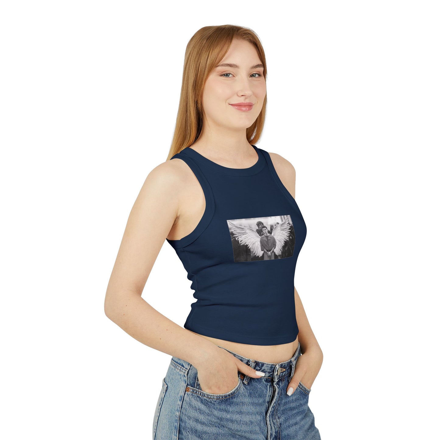 My Vigilante Boo Women's Micro Rib Racer Tank Top | Angel L