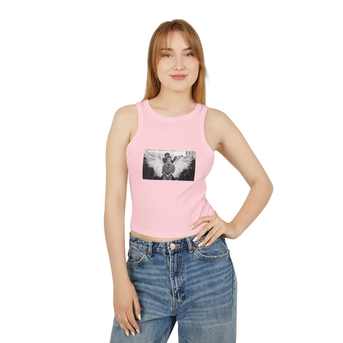 My Vigilante Boo Women's Micro Rib Racer Tank Top | Angel L