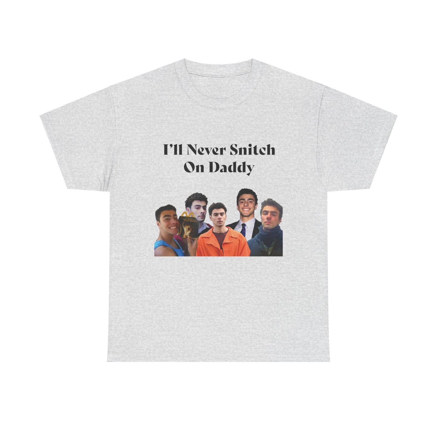 My Vigilante Boo Heavy Cotton Tee | I'll Never Snitch On Daddy