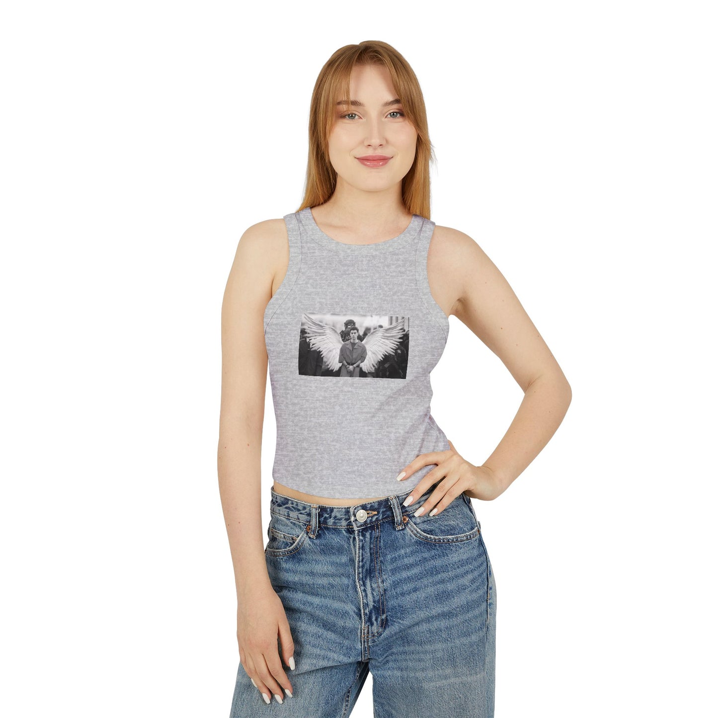 My Vigilante Boo Women's Micro Rib Racer Tank Top | Angel L