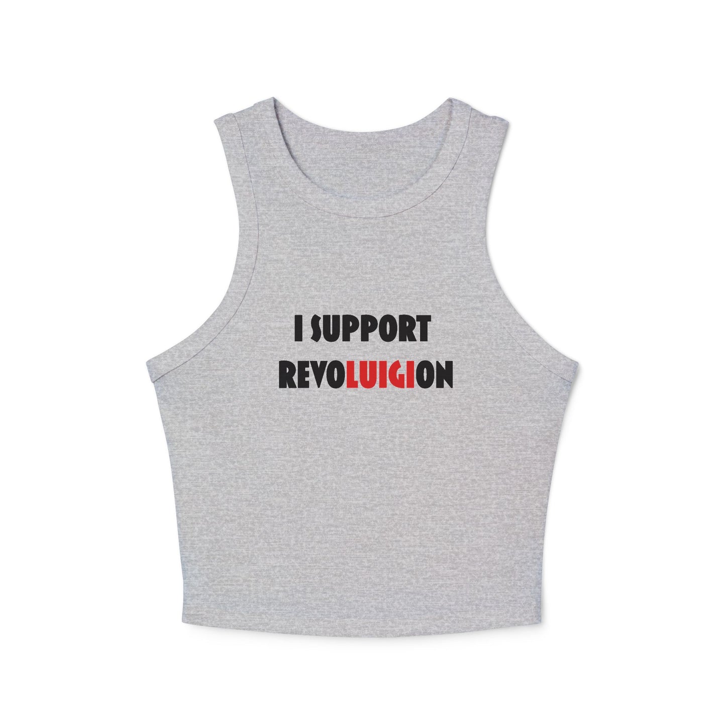 My Vigilante Boo Women's Micro Rib Racer Tank Top | I Support RevoLUIGIon