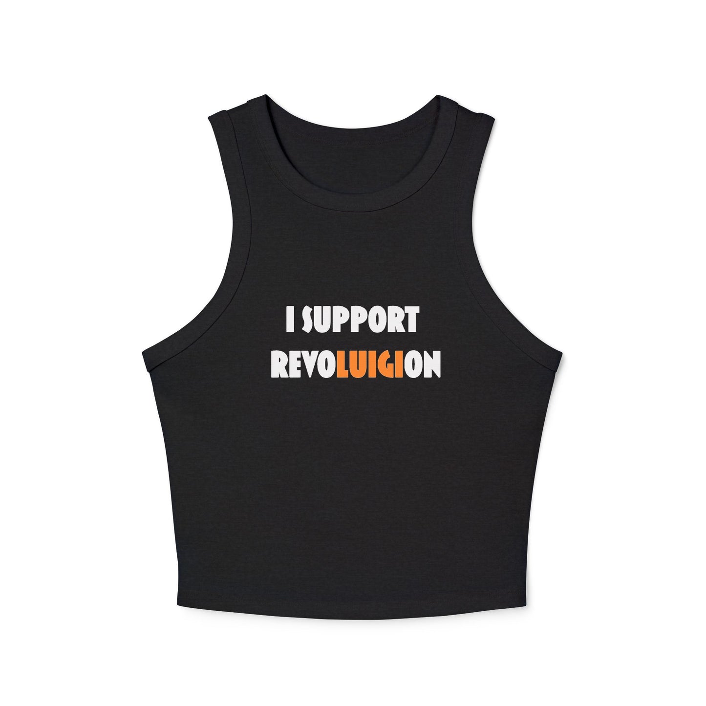 My Vigilante Boo Women's Micro Rib Racer Tank Top | I Support RevoLUIGIon