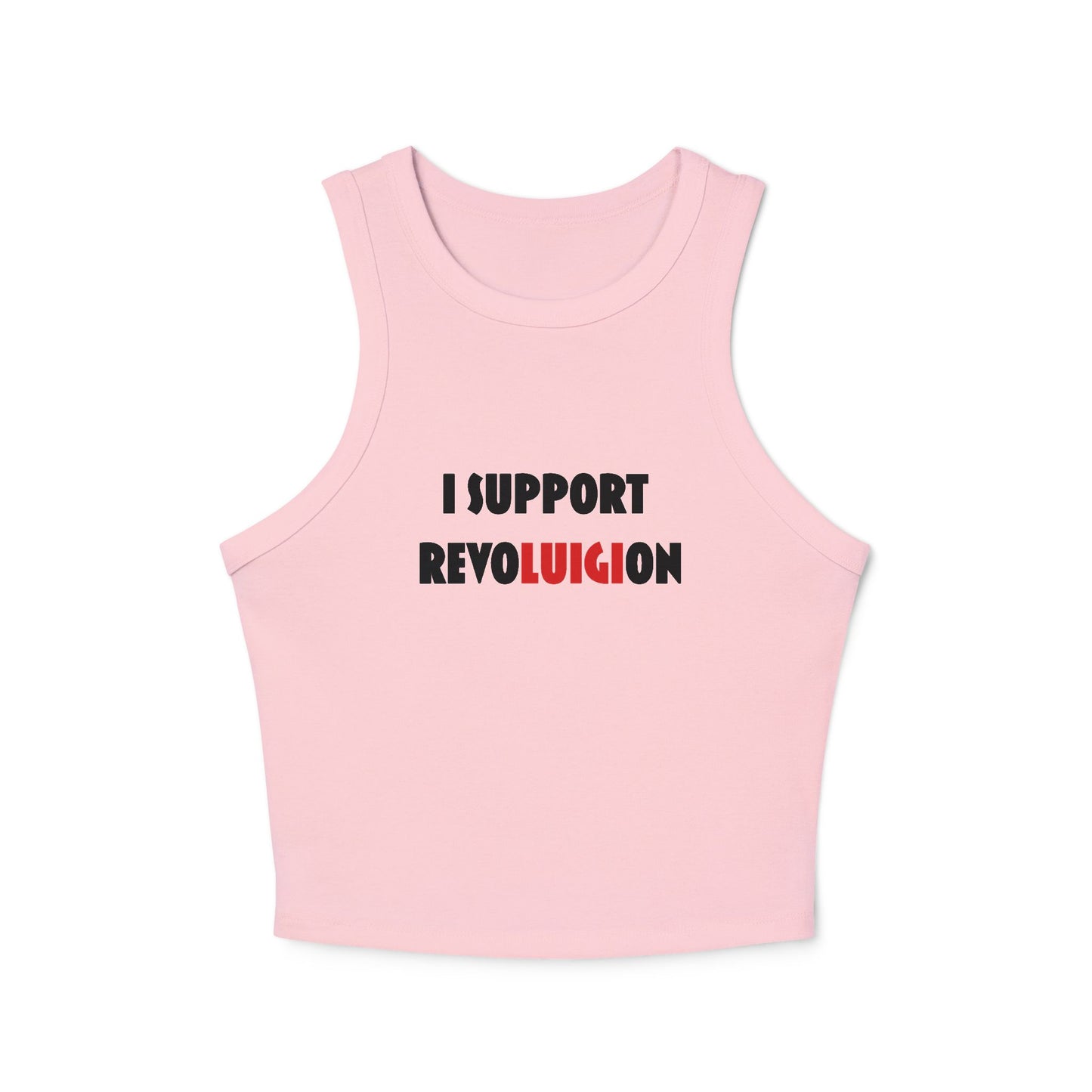 My Vigilante Boo Women's Micro Rib Racer Tank Top | I Support RevoLUIGIon