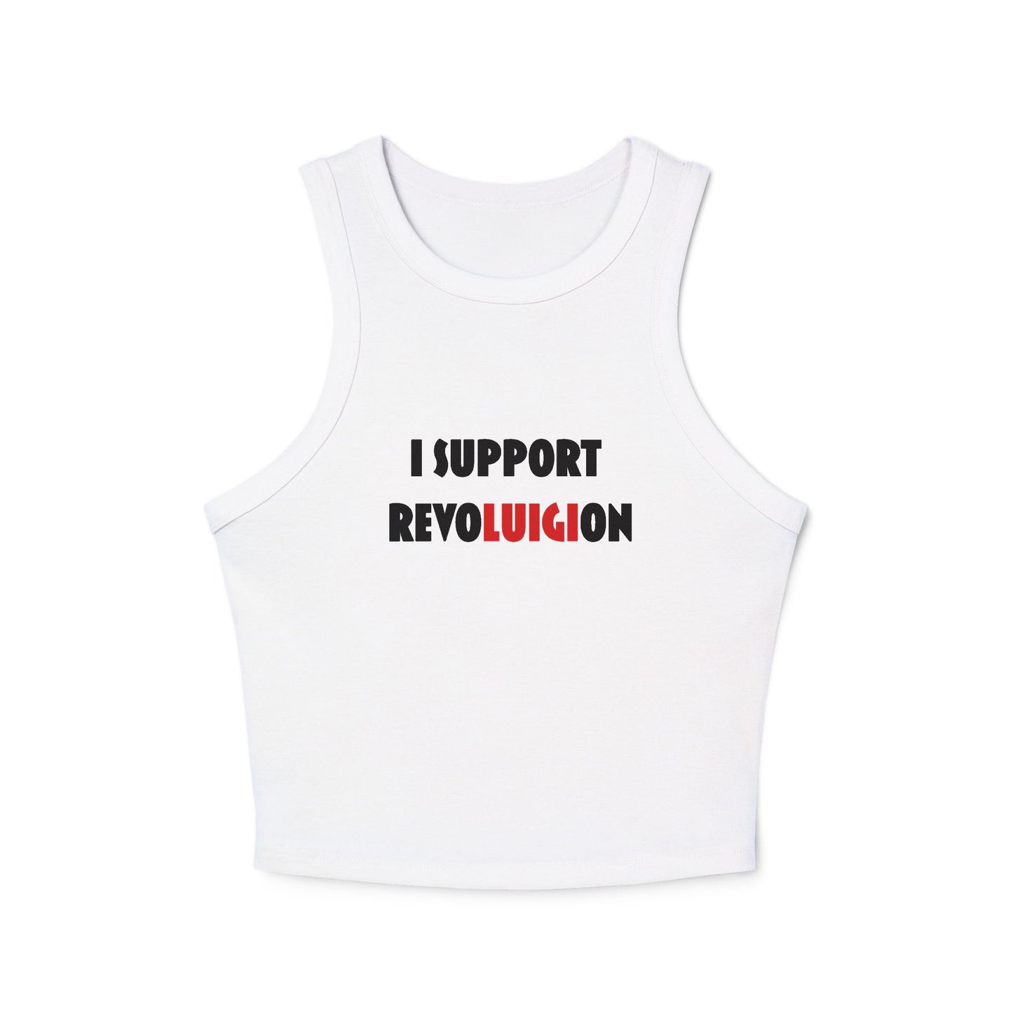 My Vigilante Boo Women's Micro Rib Racer Tank Top | I Support RevoLUIGIon