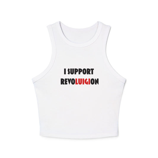 My Vigilante Boo Women's Micro Rib Racer Tank Top | I Support RevoLUIGIon